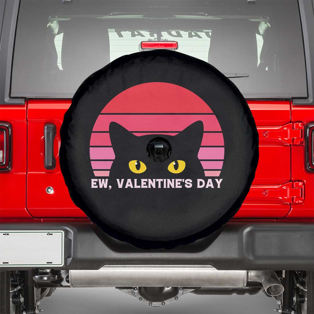 Funny Black Cat Anti Valentine Meme Spare Tire Cover - Wonder Print Shop