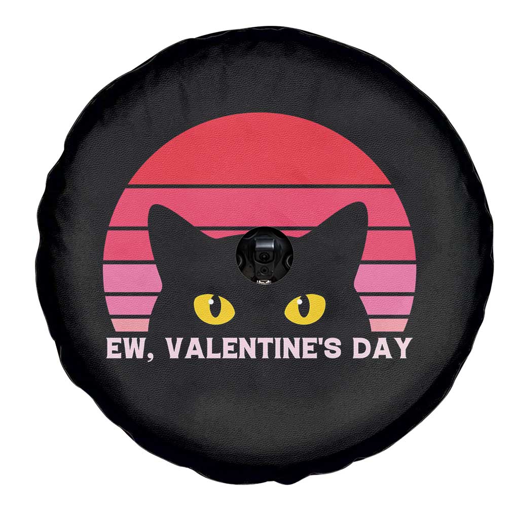 Funny Black Cat Anti Valentine Meme Spare Tire Cover - Wonder Print Shop