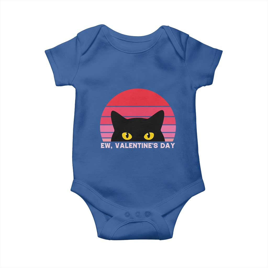 Funny Black Cat Anti Valentine Meme Baby Onesie - Wonder Print Shop