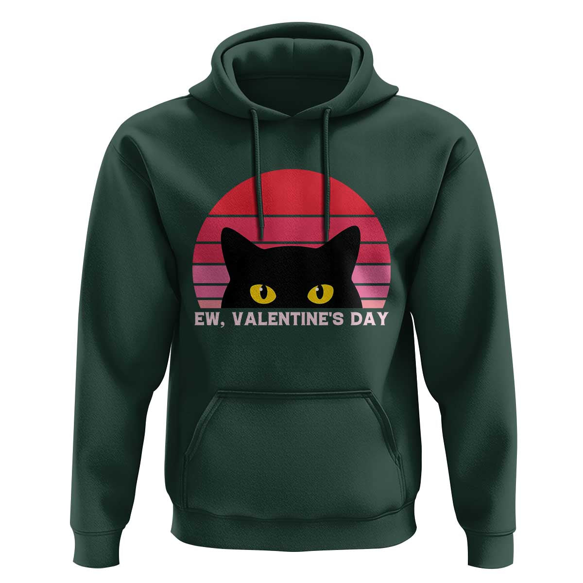 Funny Black Cat Anti Valentine Meme Hoodie - Wonder Print Shop