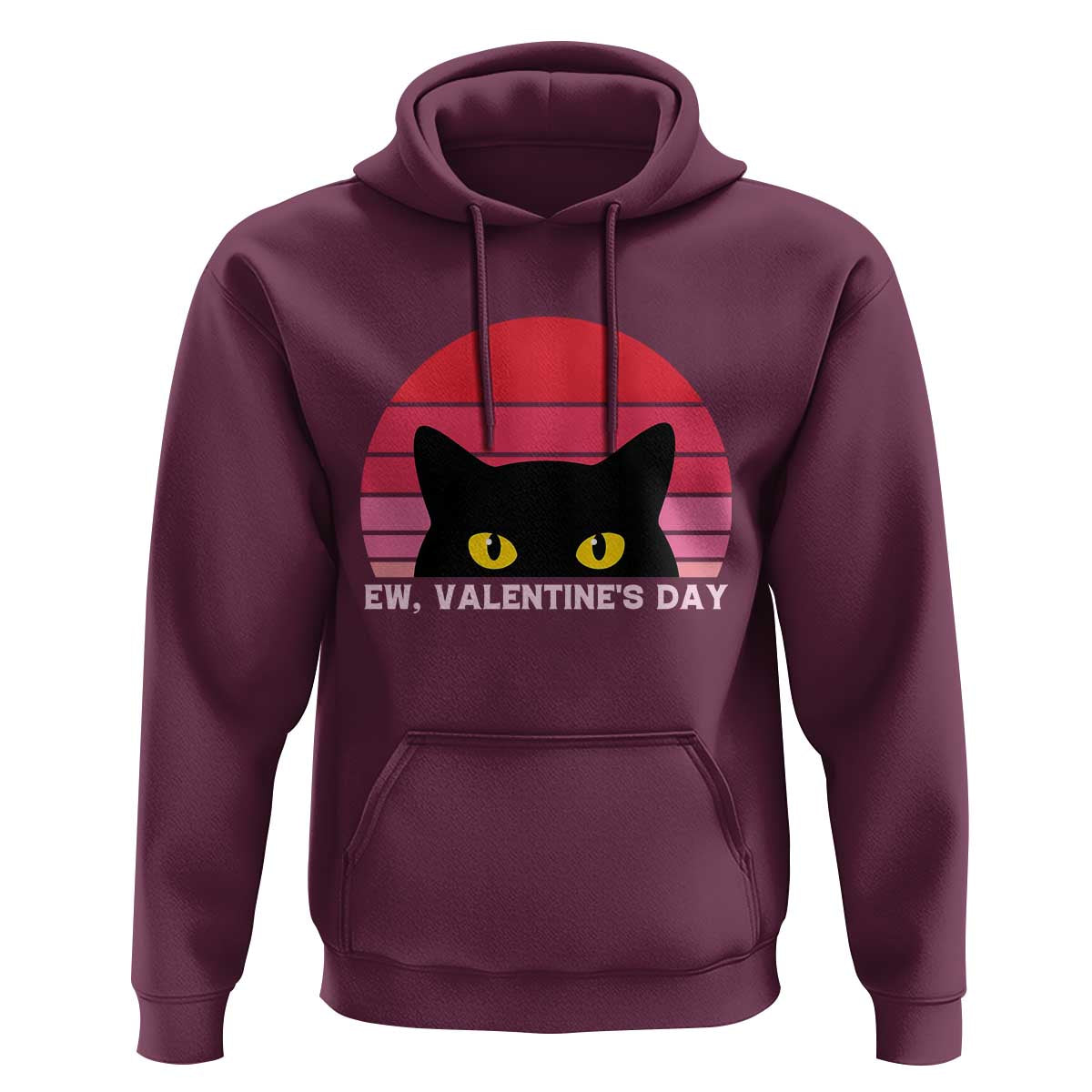 Funny Black Cat Anti Valentine Meme Hoodie - Wonder Print Shop