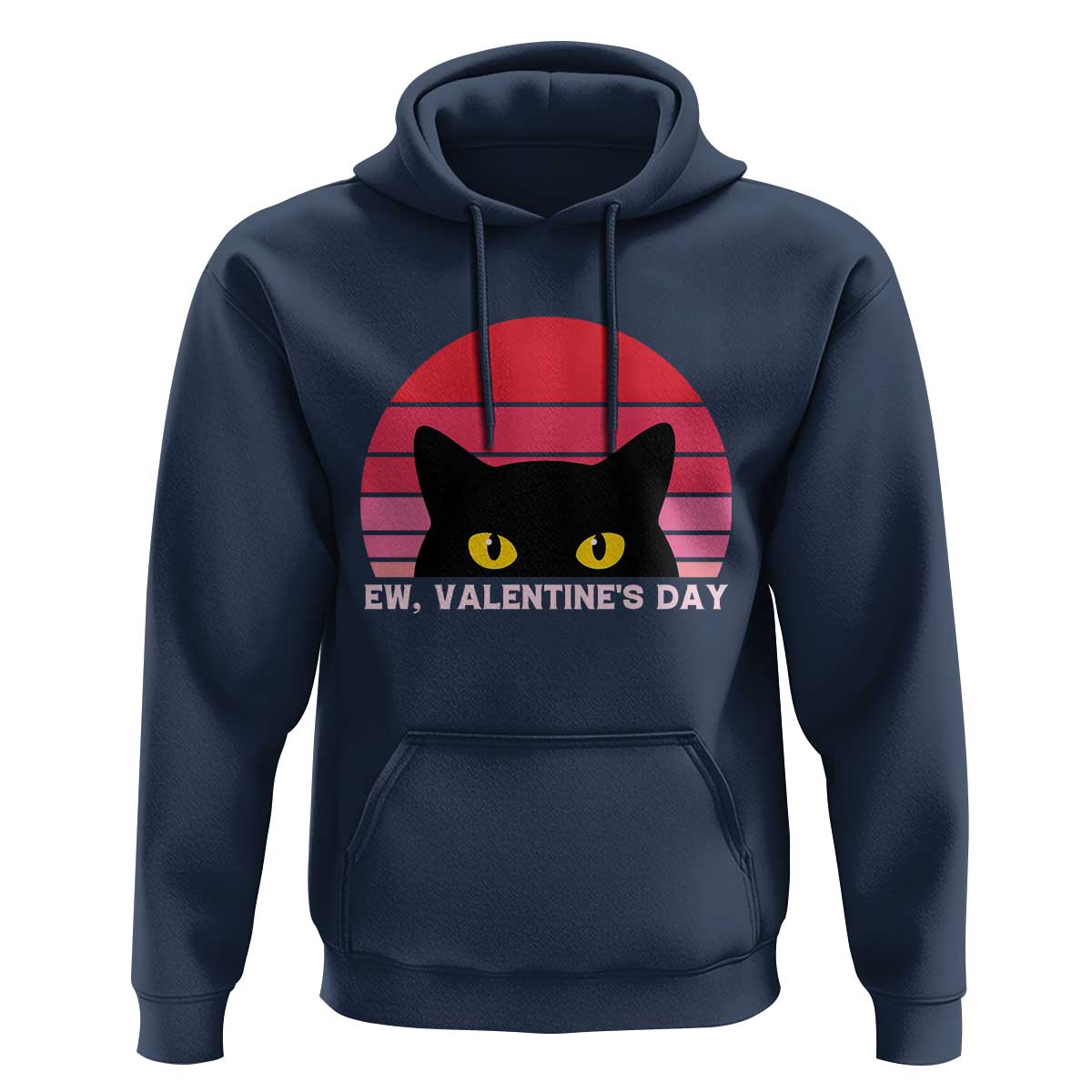 Funny Black Cat Anti Valentine Meme Hoodie - Wonder Print Shop