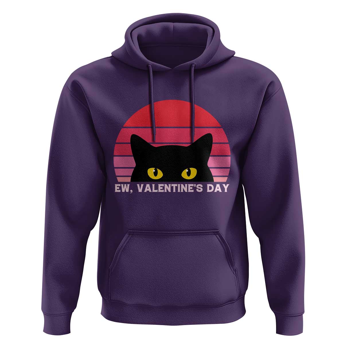 Funny Black Cat Anti Valentine Meme Hoodie - Wonder Print Shop