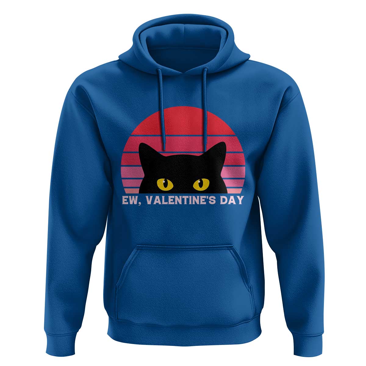 Funny Black Cat Anti Valentine Meme Hoodie - Wonder Print Shop
