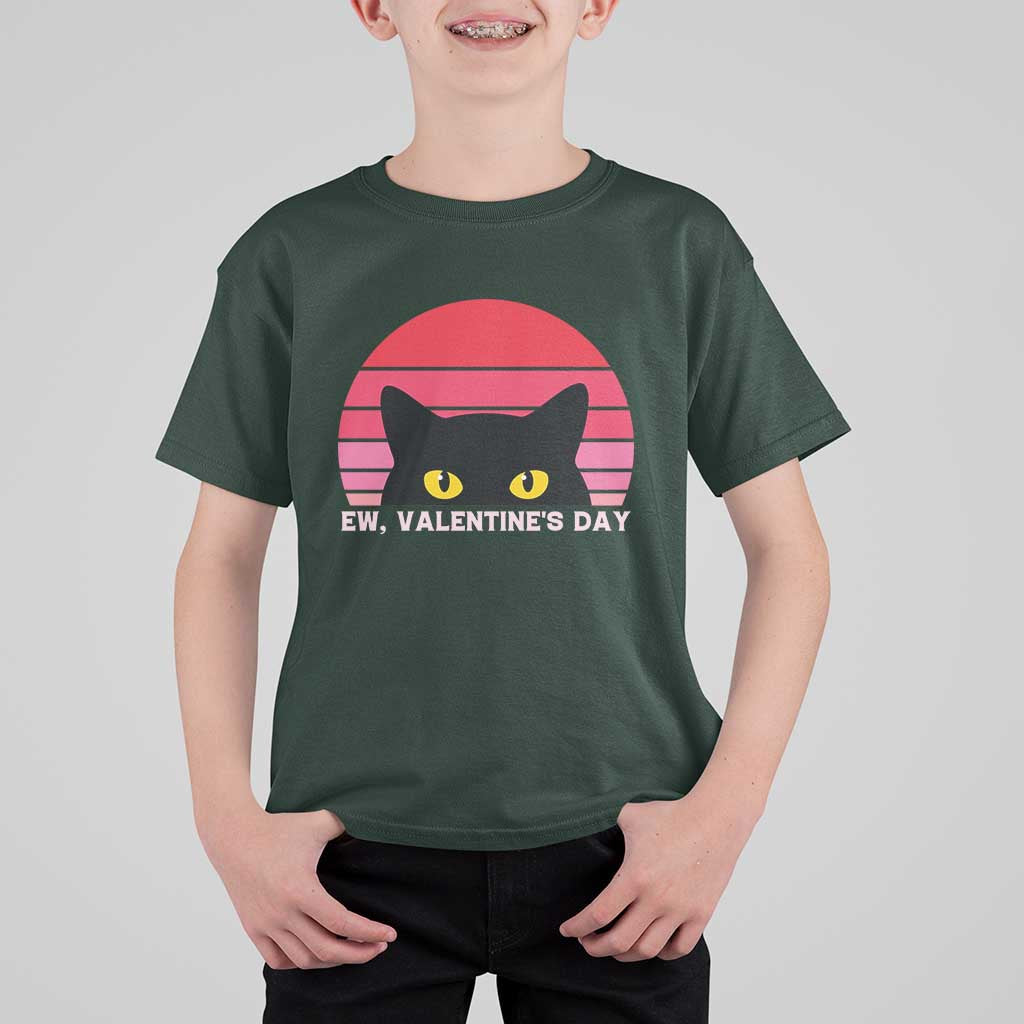 Funny Black Cat Anti Valentine Meme T Shirt For Kid - Wonder Print Shop