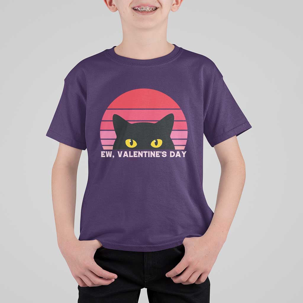 Funny Black Cat Anti Valentine Meme T Shirt For Kid - Wonder Print Shop