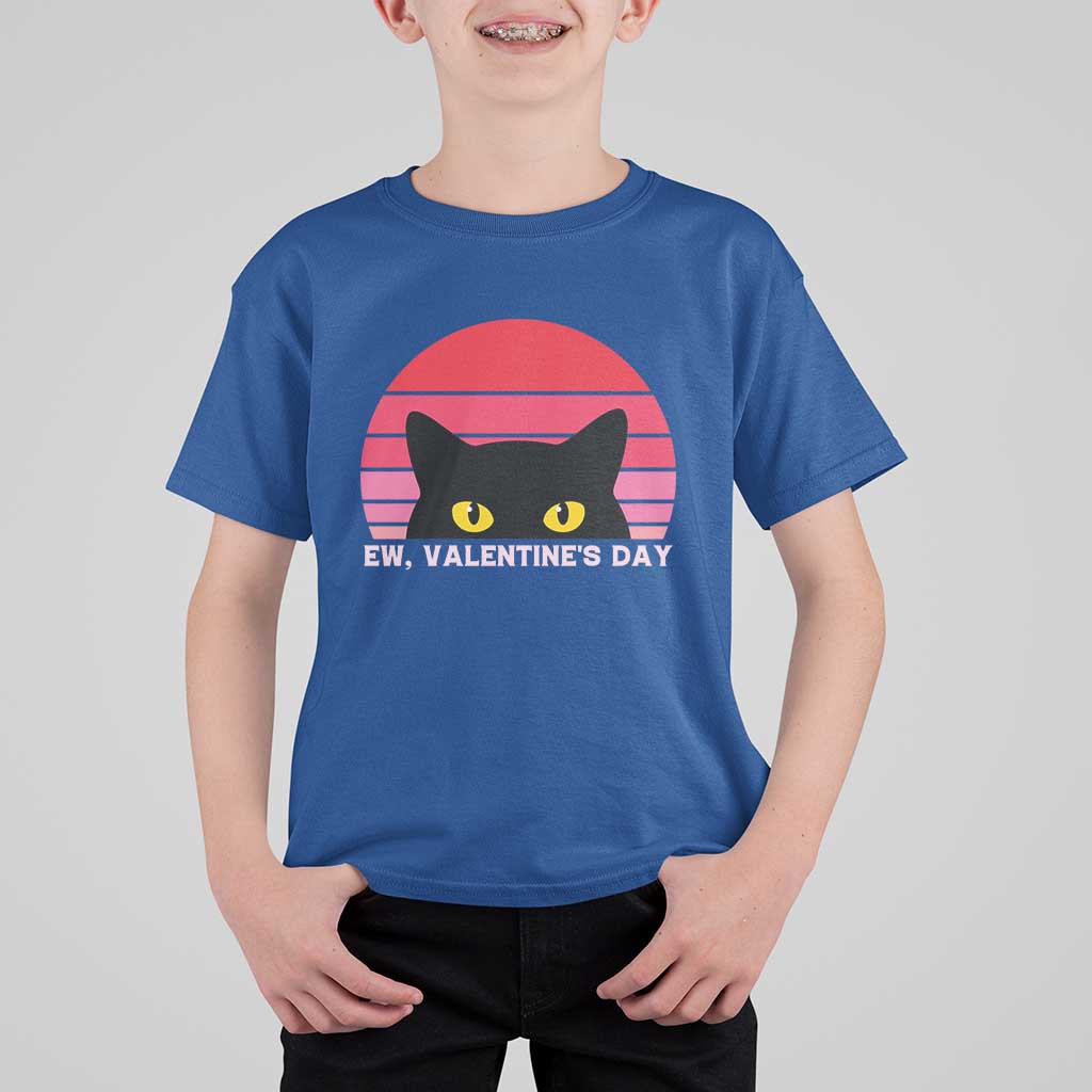 Funny Black Cat Anti Valentine Meme T Shirt For Kid - Wonder Print Shop
