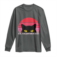 Funny Black Cat Anti Valentine Meme Long Sleeve Shirt - Wonder Print Shop