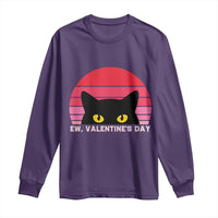 Funny Black Cat Anti Valentine Meme Long Sleeve Shirt - Wonder Print Shop