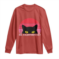 Funny Black Cat Anti Valentine Meme Long Sleeve Shirt - Wonder Print Shop