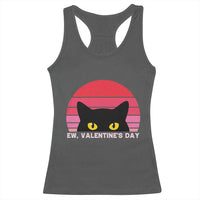 Funny Black Cat Anti Valentine Meme Racerback Tank Top - Wonder Print Shop