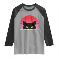 Funny Black Cat Anti Valentine Meme Raglan Shirt - Wonder Print Shop