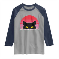 Funny Black Cat Anti Valentine Meme Raglan Shirt - Wonder Print Shop