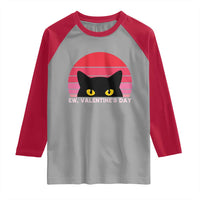 Funny Black Cat Anti Valentine Meme Raglan Shirt - Wonder Print Shop