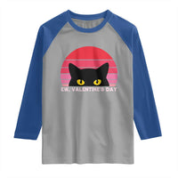 Funny Black Cat Anti Valentine Meme Raglan Shirt - Wonder Print Shop