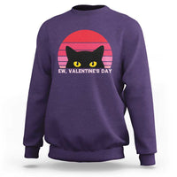 Funny Black Cat Anti Valentine Meme Sweatshirt - Wonder Print Shop