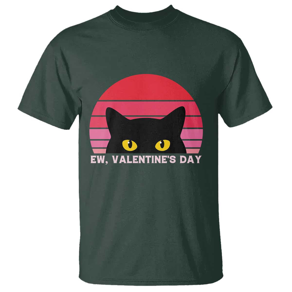 Funny Black Cat Anti Valentine Meme T Shirt - Wonder Print Shop