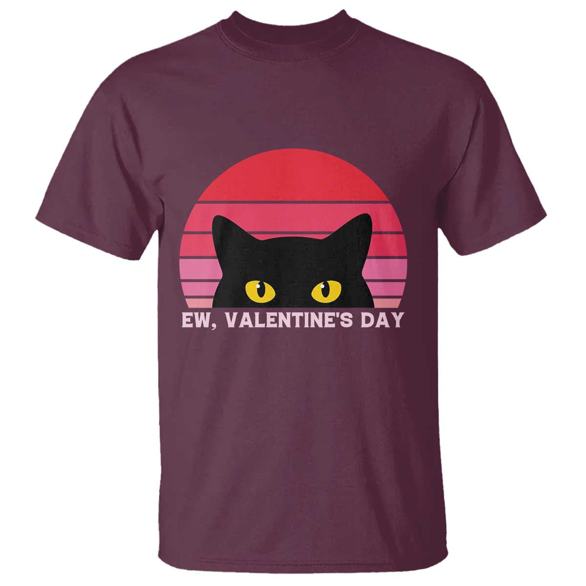 Funny Black Cat Anti Valentine Meme T Shirt - Wonder Print Shop
