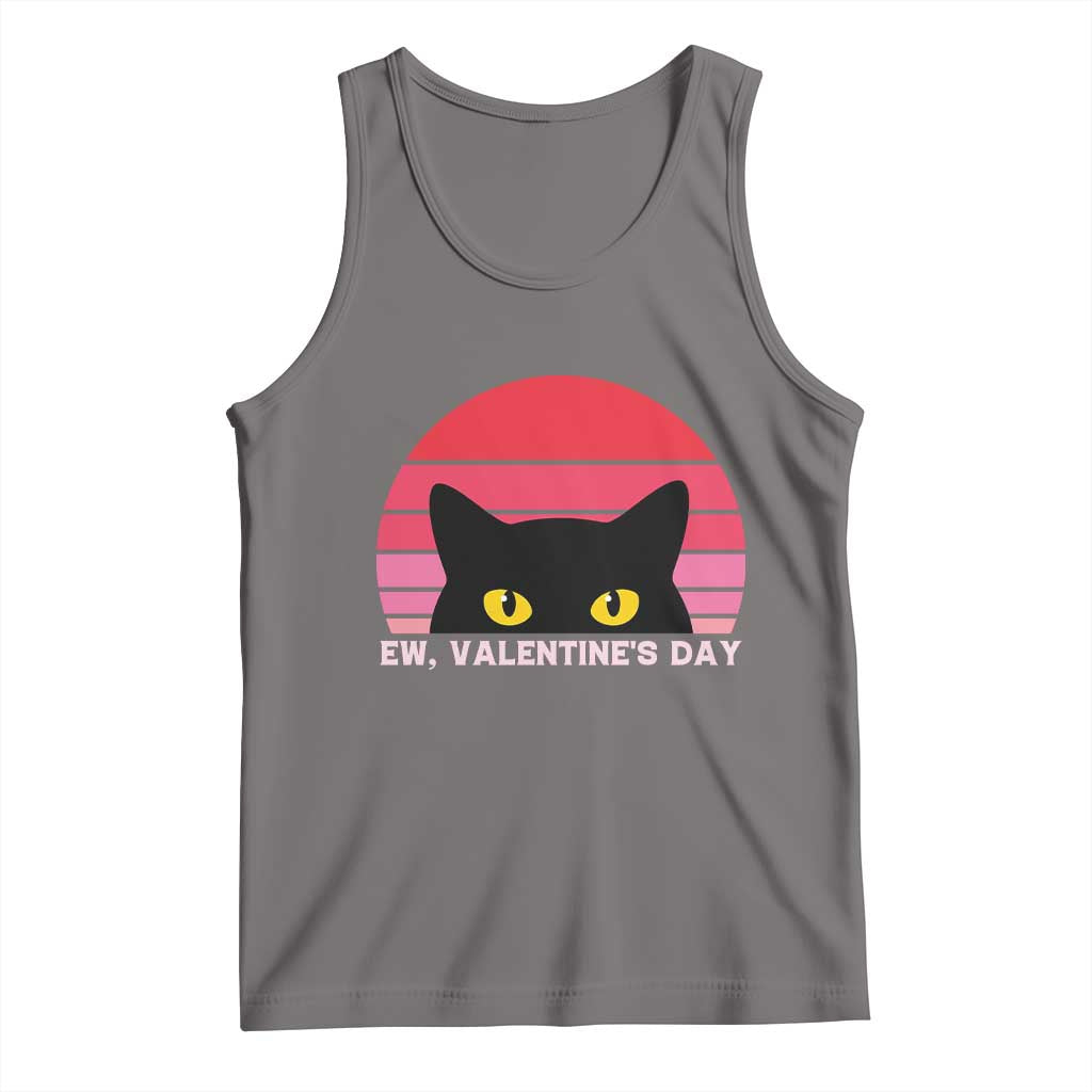 Funny Black Cat Anti Valentine Meme Tank Top - Wonder Print Shop