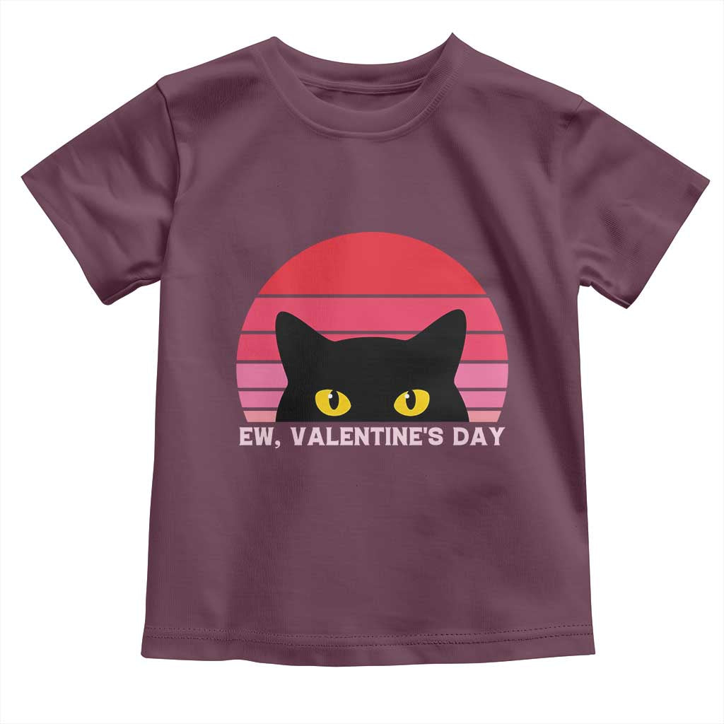 Funny Black Cat Anti Valentine Meme Toddler T Shirt - Wonder Print Shop