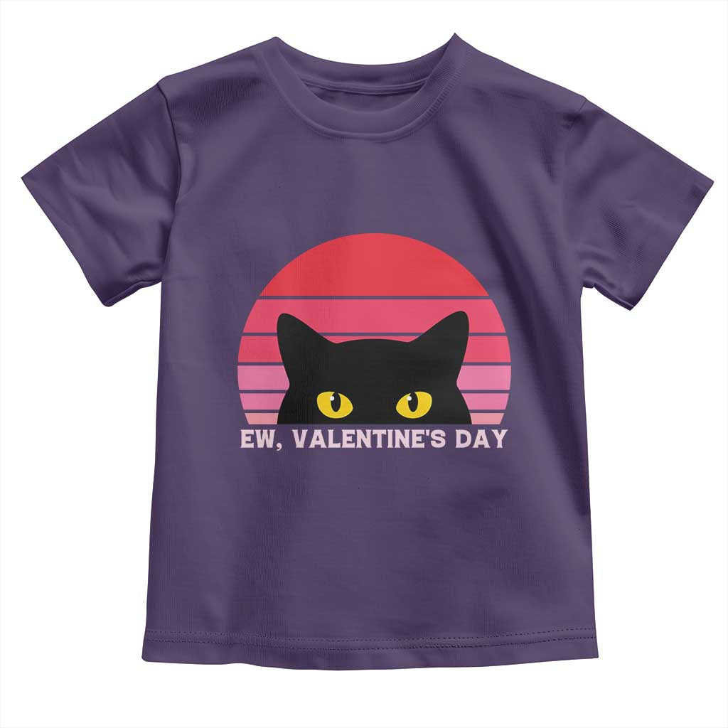 Funny Black Cat Anti Valentine Meme Toddler T Shirt - Wonder Print Shop