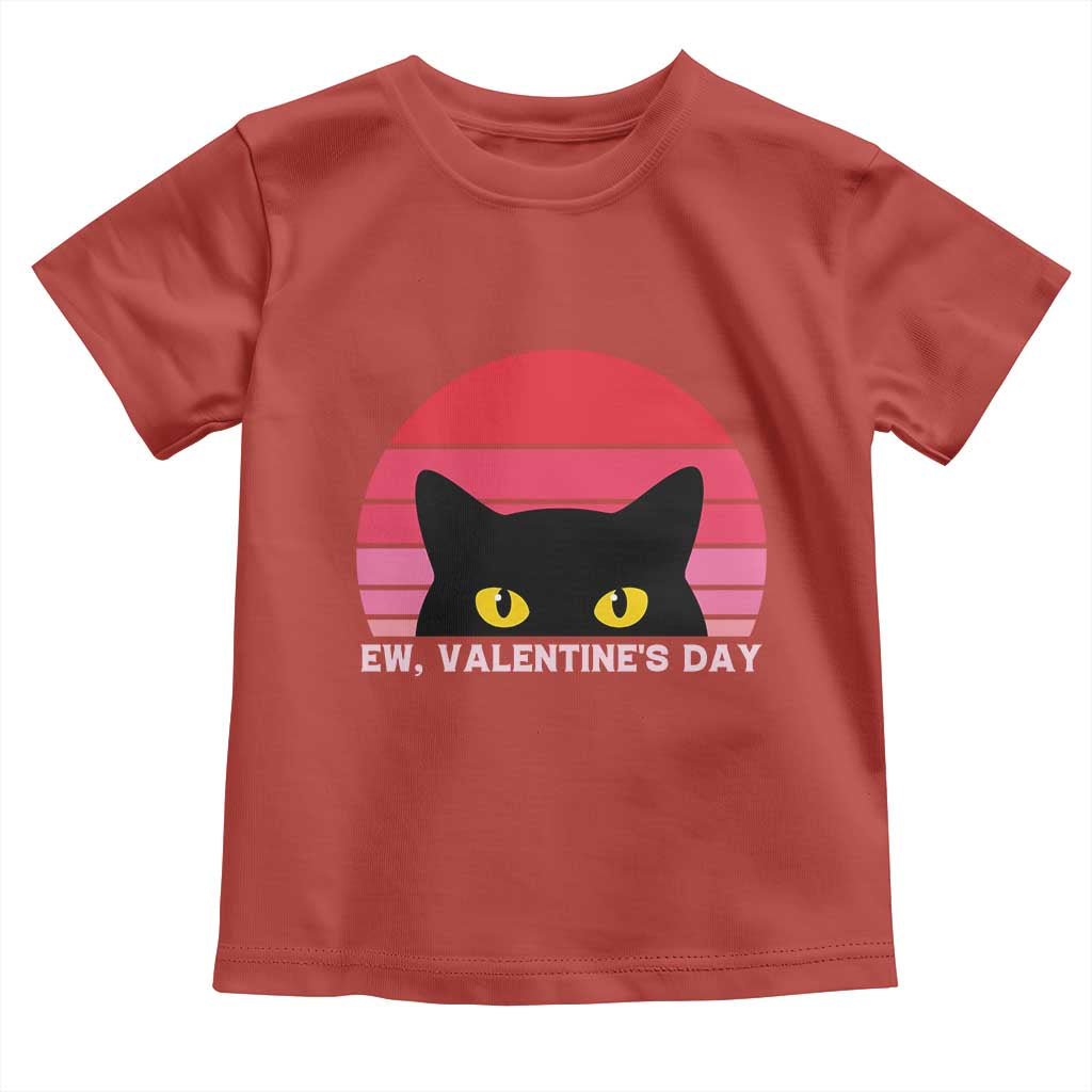 Funny Black Cat Anti Valentine Meme Toddler T Shirt - Wonder Print Shop