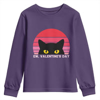 Funny Black Cat Anti Valentine Meme Youth Sweatshirt - Wonder Print Shop