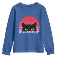 Funny Black Cat Anti Valentine Meme Youth Sweatshirt - Wonder Print Shop