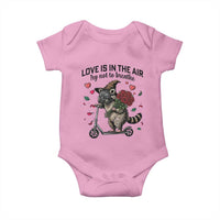 Funny Raccoon Scooter Anti Valentine Baby Onesie Love Is In The Air Try Not To Breathe - Wonder Print Shop