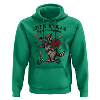 Funny Raccoon Scooter Anti Valentine Hoodie Love Is In The Air Try Not To Breathe - Wonder Print Shop