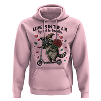 Funny Raccoon Scooter Anti Valentine Hoodie Love Is In The Air Try Not To Breathe - Wonder Print Shop