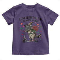 Funny Raccoon Scooter Anti Valentine Toddler T Shirt Love Is In The Air Try Not To Breathe - Wonder Print Shop