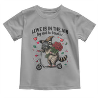 Funny Raccoon Scooter Anti Valentine Toddler T Shirt Love Is In The Air Try Not To Breathe - Wonder Print Shop