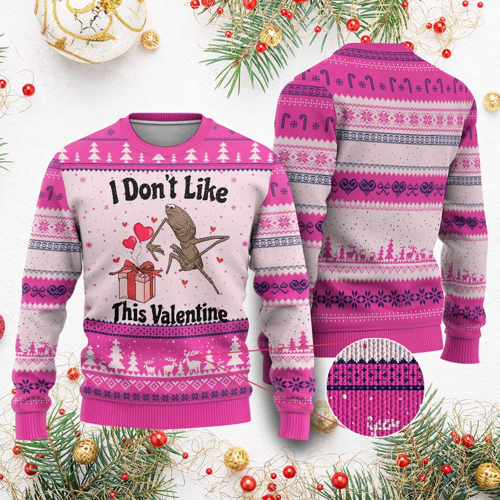 Marcus The Worm Meme Ugly Christmas Sweater I Do Not Like This Valentine - Wonder Print Shop
