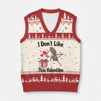 Marcus The Worm Meme V-Neck Knit Sweater Vest I Do Not Like This Valentine - Wonder Print Shop