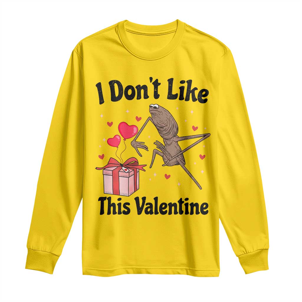Marcus The Worm Meme Long Sleeve Shirt I Do Not Like This Valentine - Wonder Print Shop
