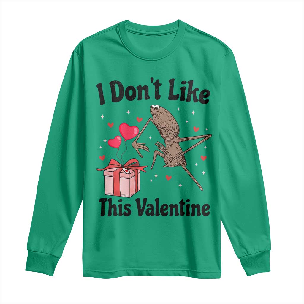 Marcus The Worm Meme Long Sleeve Shirt I Do Not Like This Valentine - Wonder Print Shop