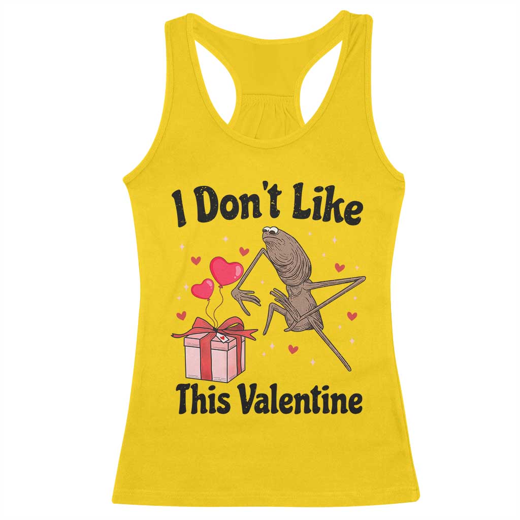 Marcus The Worm Meme Racerback Tank Top I Do Not Like This Valentine - Wonder Print Shop
