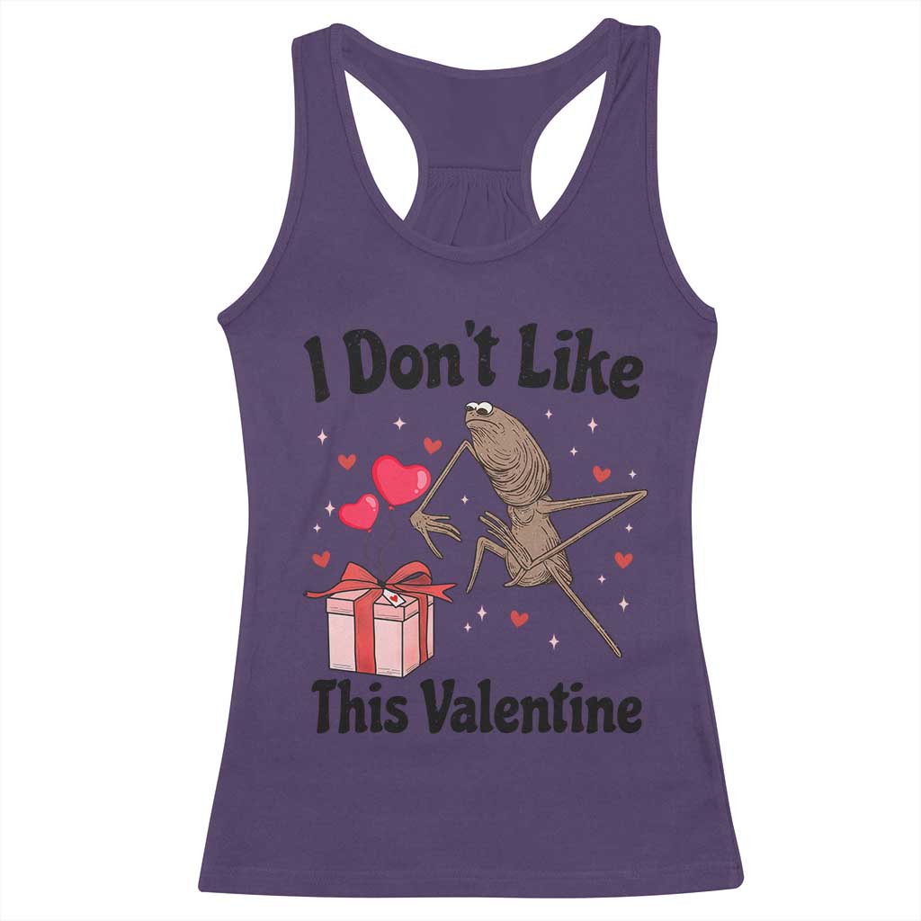 Marcus The Worm Meme Racerback Tank Top I Do Not Like This Valentine - Wonder Print Shop