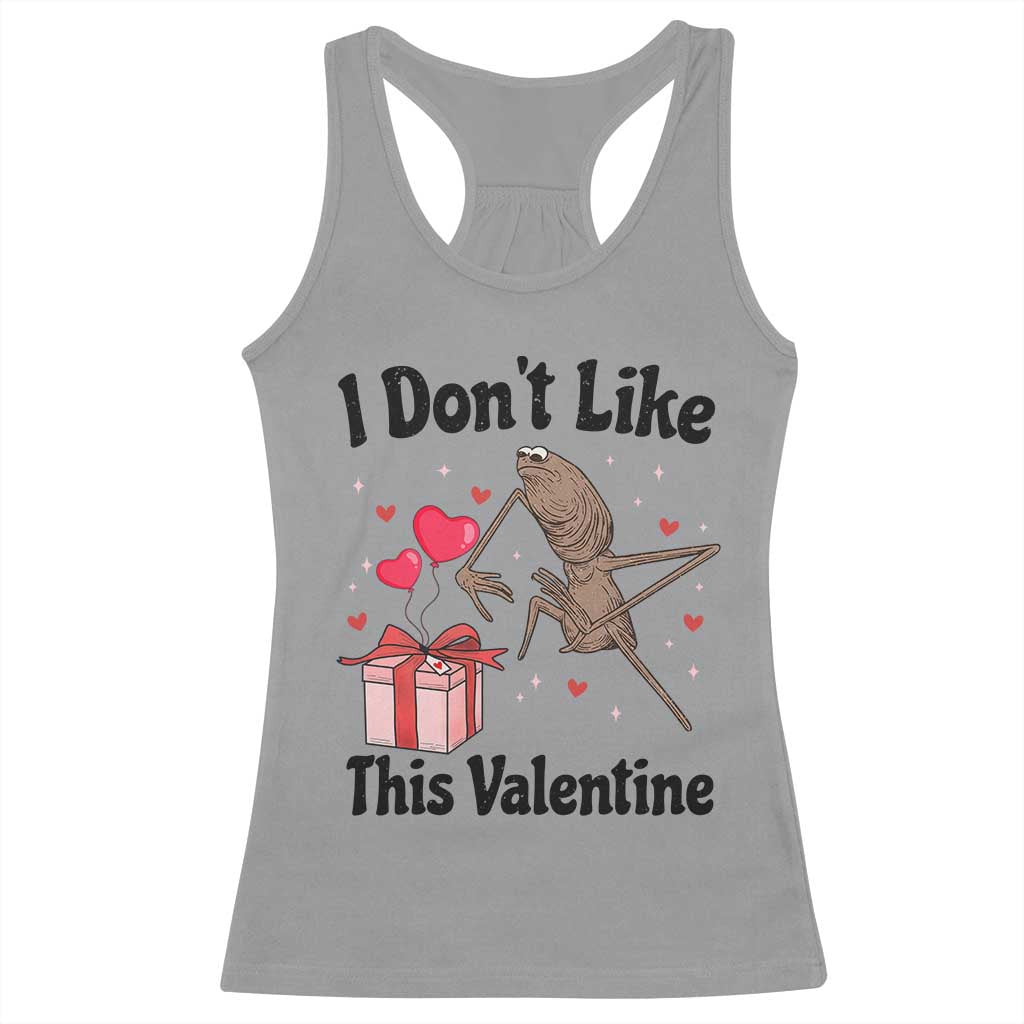 Marcus The Worm Meme Racerback Tank Top I Do Not Like This Valentine - Wonder Print Shop