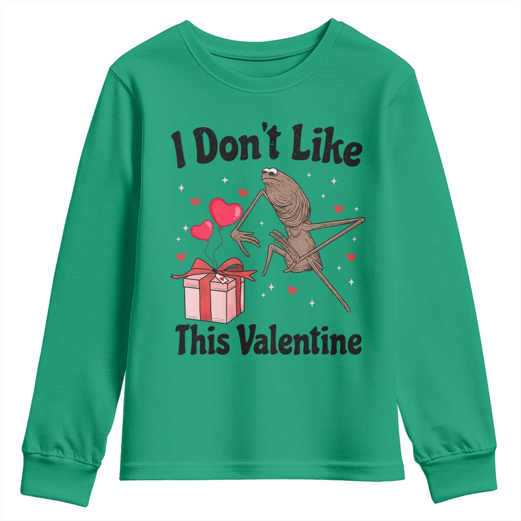Marcus The Worm Meme Youth Sweatshirt I Do Not Like This Valentine - Wonder Print Shop