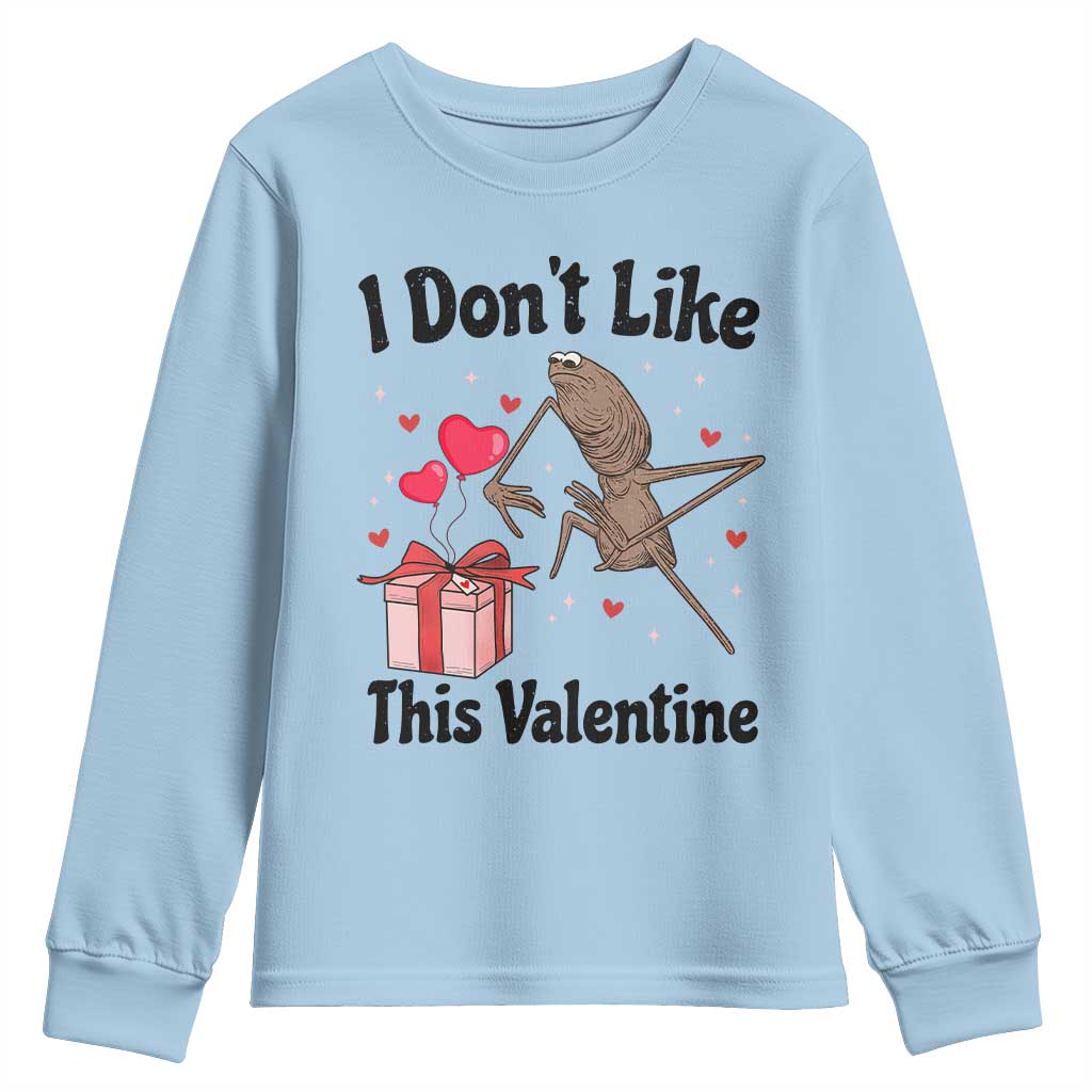 Marcus The Worm Meme Youth Sweatshirt I Do Not Like This Valentine - Wonder Print Shop