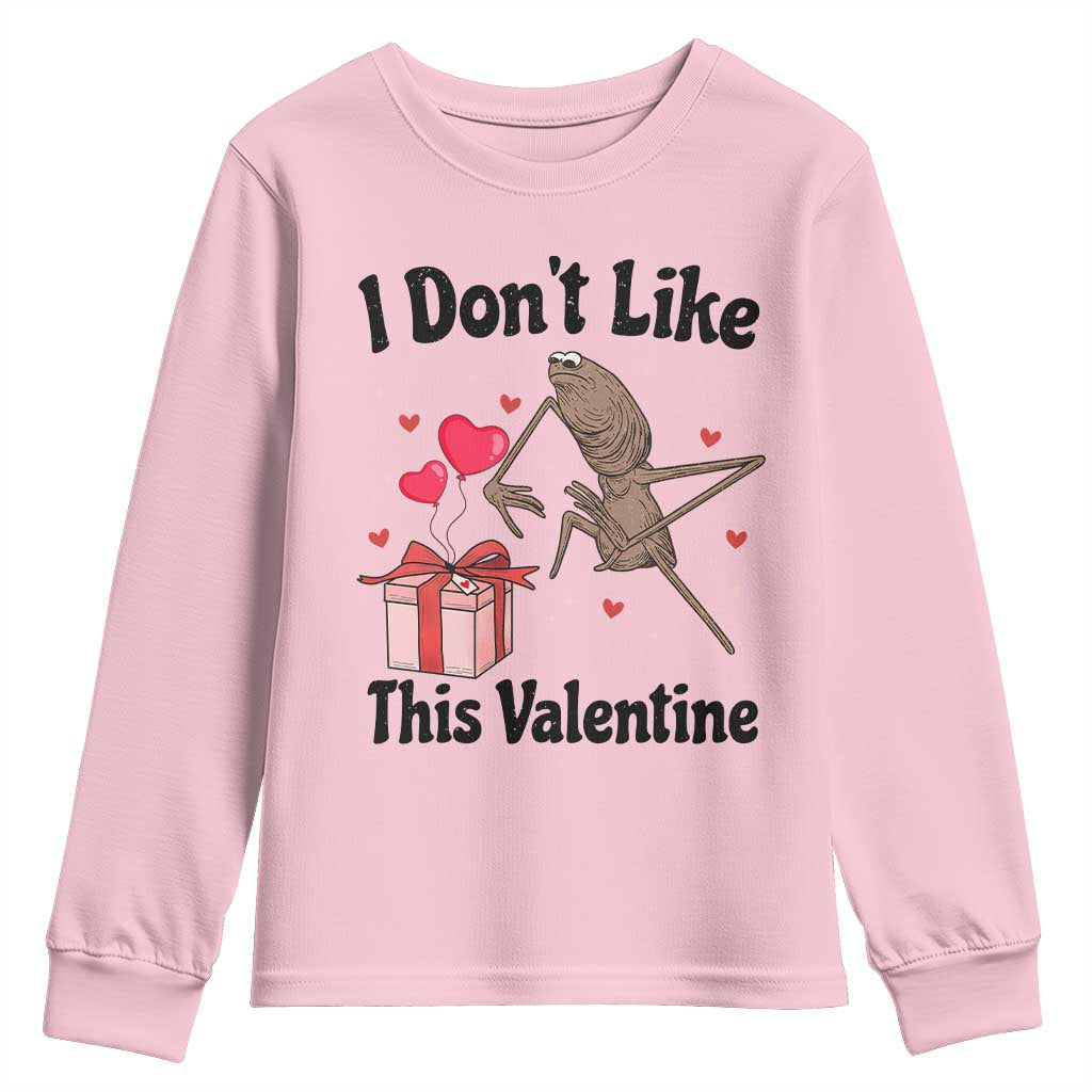 Marcus The Worm Meme Youth Sweatshirt I Do Not Like This Valentine - Wonder Print Shop