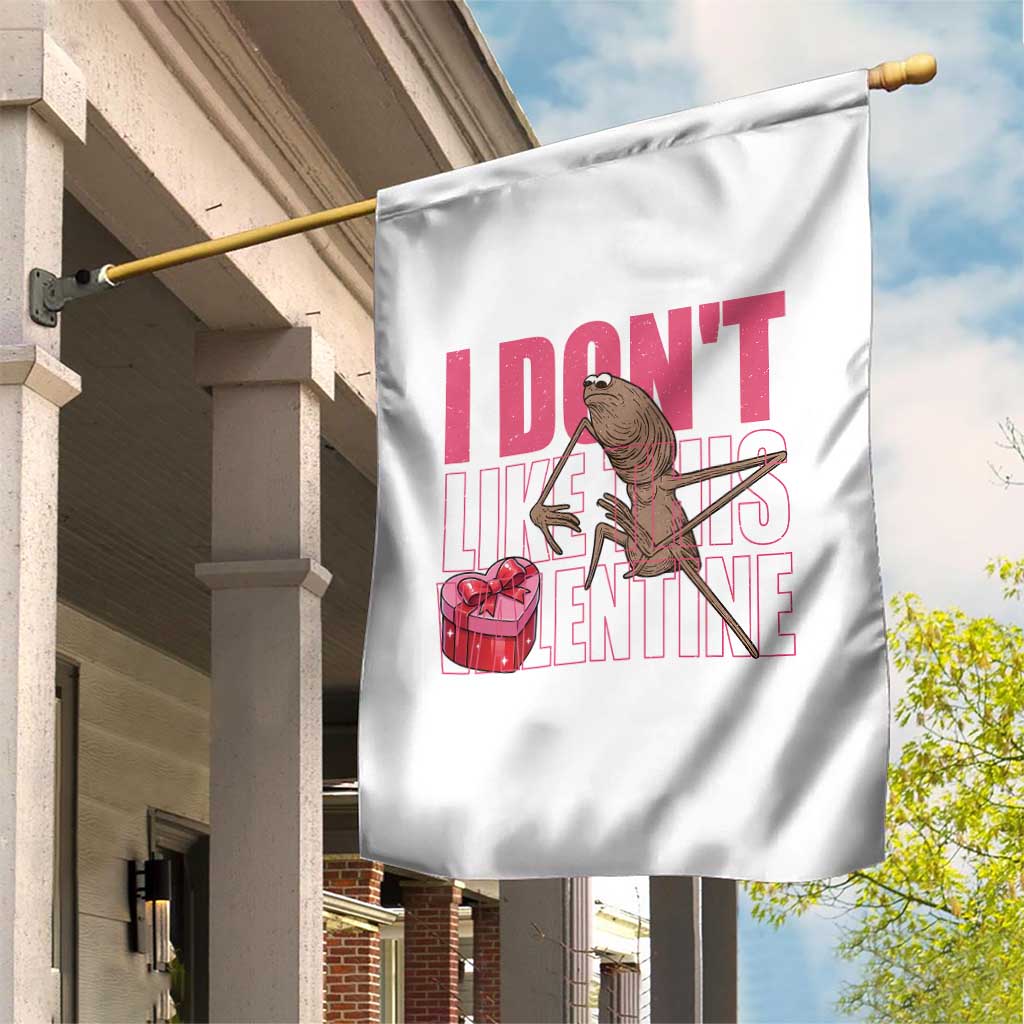 Marcus The Worm Funny Valentine Meme Garden Flag I Don't Like This Valentine