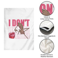 Marcus The Worm Funny Valentine Meme Garden Flag I Don't Like This Valentine