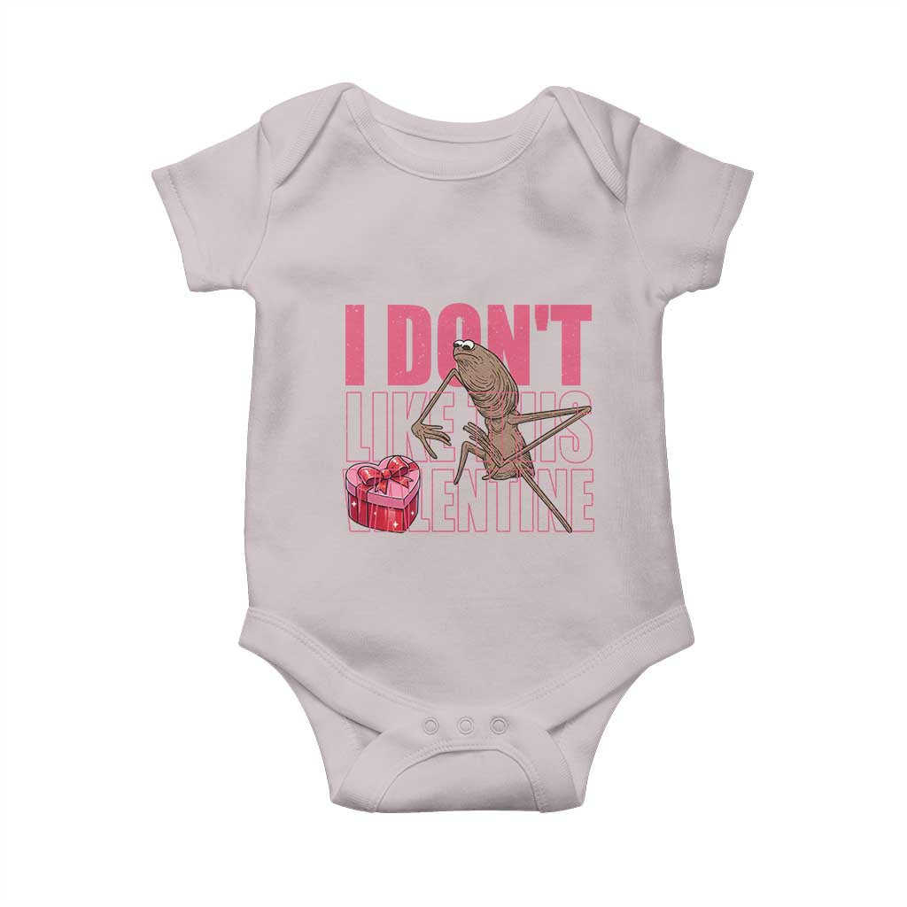 Marcus The Worm Funny Valentine Meme Baby Onesie I Don't Like This Valentine