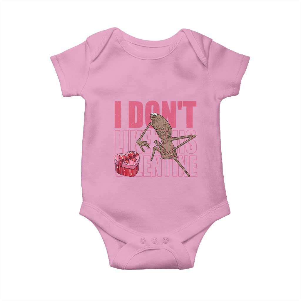 Marcus The Worm Funny Valentine Meme Baby Onesie I Don't Like This Valentine