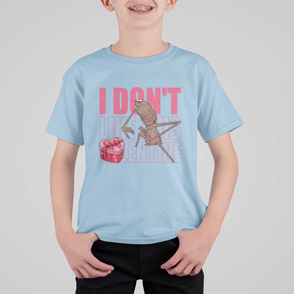 Marcus The Worm Funny Valentine Meme T Shirt For Kid I Don't Like This Valentine