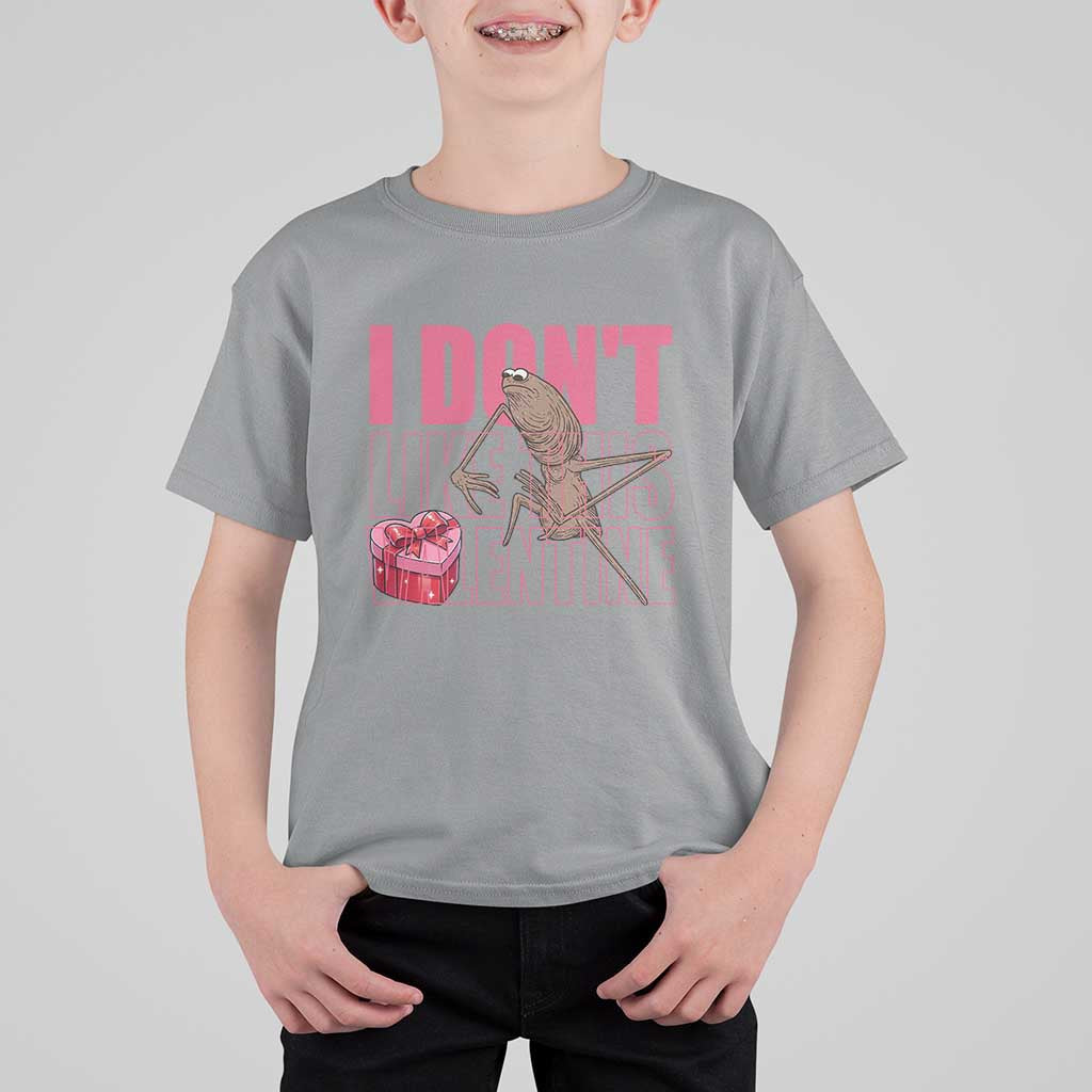 Marcus The Worm Funny Valentine Meme T Shirt For Kid I Don't Like This Valentine