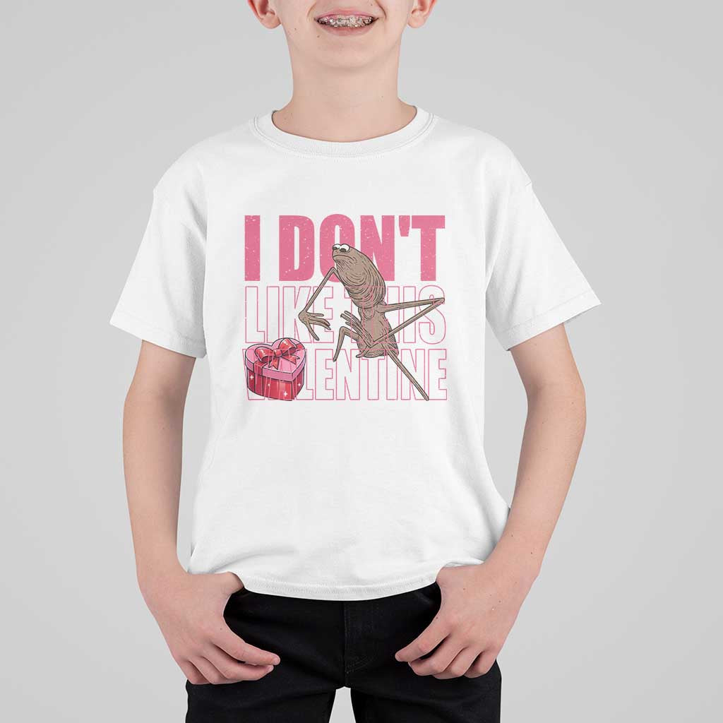 Marcus The Worm Funny Valentine Meme T Shirt For Kid I Don't Like This Valentine